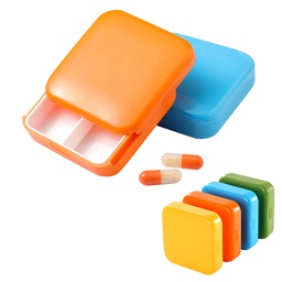 Two Compartment Pill Box/ Pill Storage / Portable Pill Box