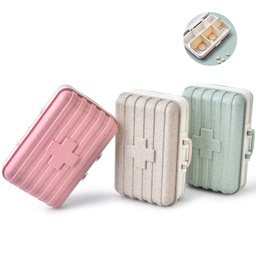Wheat Suitcase Pill Storage Box / Mini Pillbox