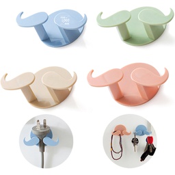 Adhesive Plastic Power Plug Hooks / No drilling place plug