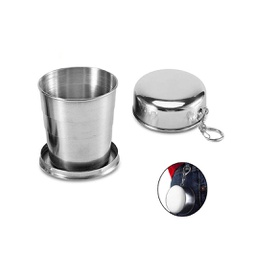 [S0502070070] Collapsible Stainless Steel Water Cup (150 ml)