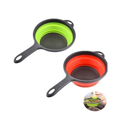 Round Silicone Folding Filter Basket / Collapsible Colander