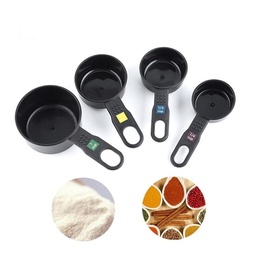 [S0501030160] Set of 4 Plastic Measuring Seasoning Spoons Kitchen Tools