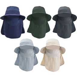 Sun Bucket Hat with Face Neck Flaps