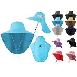 Unisex Sun Bucket Hat W/ Neck Flap