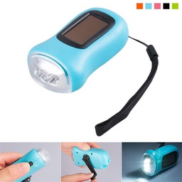 Portable Mini Solar Hand Crank Generator Flashlight