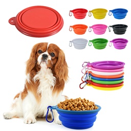 Large Collapsible Silicone Pet Bowl With Carabiner