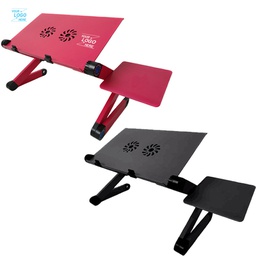 [S0802000035] Laptop Stand Desk with 2 CPU Cooling Fans / Laptop Bed Desk