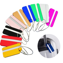 Aluminum Airplane Pattern Travel Luggage Tag With Name Card