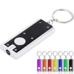 Rectangular Keychain with LED Flashlight