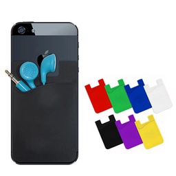 [S0502060046] Silicone Cell Phone Wallet Credit Card Holder And Stand