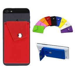 [S0801000044] Silicone Snap Phone Wallet