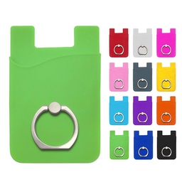 Silicone Phone Card Holder Stick On Wallet for Mobile Phone