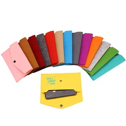 Felt Wallet Purse / Soft Felt Wallet Closed with Button