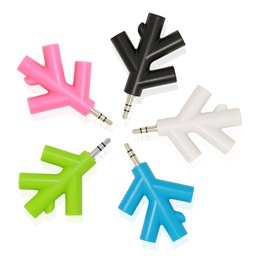 [S0801060041] Tree Branch Shape 4 Way Headphone Splitter