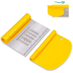 [S0501030231] Multi-purpose Stainless Steel Dough Scraper