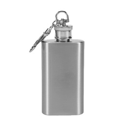 [S0504000056] 2OZ Mini Pocket Stainless Steel Wine Pot Keychain