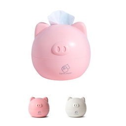 HOB6049 - Cute Animal Shaped Plastic Tissue Dispenser 卡通时尚RB553北欧色可爱小猪纸巾收纳盒子桌面餐巾盒抽纸卷纸筒