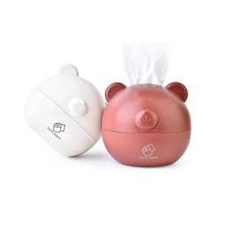 HOB6049 - Cute Animal Shaped Plastic Tissue Dispenser 卡通时尚RB553北欧色可爱小熊纸巾收纳盒子桌面餐巾盒抽纸卷纸筒