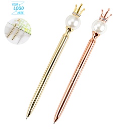 2021 New Metal Ballpoint Pen with Diamond Crown