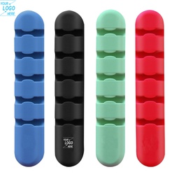Five Hole Silicone Desktop Clips Cord Management Holder
