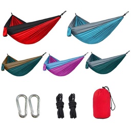 Portable Nylon Parachute Camping Hammock With Pouch