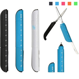 Pen Shape Scissors / 4 In 1 Multi Tool pen with ruler