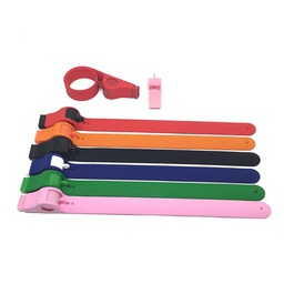 Silicone Slap Wristband With Whistle