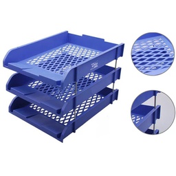 [S0300000407] PP Desktop File Manager / 3-Tier Stackable Tray