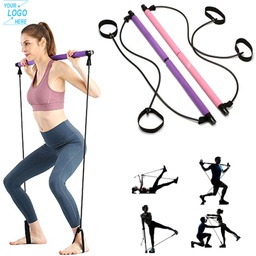 Portable Pilates stick set with exercise resistance band