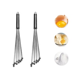 [S0501000077] 10-Inch stainless steel Spinning Whisk   Egg Whisk