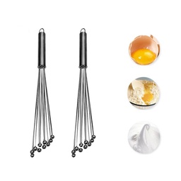[S0501000077] 10-Inch stainless steel Spinning Whisk   Egg Whisk