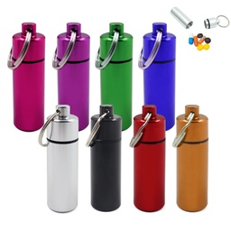 Medium Waterproof Aluminum Alloy Pill Storage Key Chain