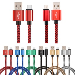 Nylon Fast Charging Data Cable For Smart Phone