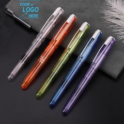 Fountain Pen (Transparent with Silver Clip)