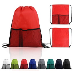 Promotional Polyester drawstring mesh bundle bags
