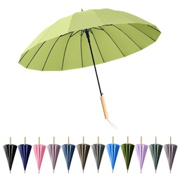16骨雨伞木手柄直柄伞小清新晴雨两用广告伞