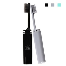 Folding bamboo charcoal soft bristle toothbrush