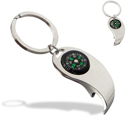 [S0500000631] Metal Bottle Opener Compass Key ring