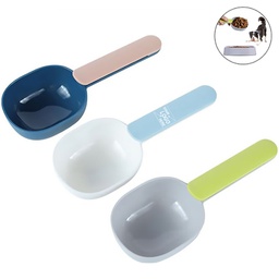 [S0502040108] Pet Cat Food Spoon With Bag Clip/Pet Plastic Measuring Spoon