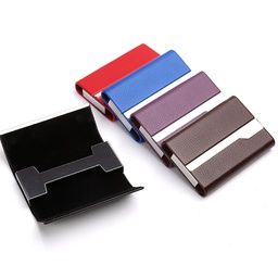 Leather Business Card Holder / Stainless Steel Business Card