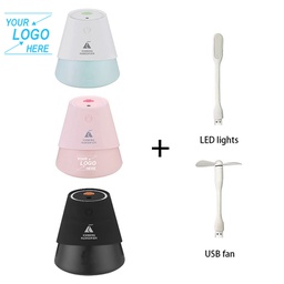 Night light humidifier small usb fan household three in one