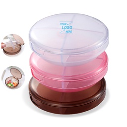 Round 4 Compartments Pill Box / Pill Case