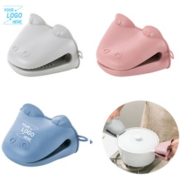 Hippo Shape Kitchen Heat insulation Silicone Glove Clip