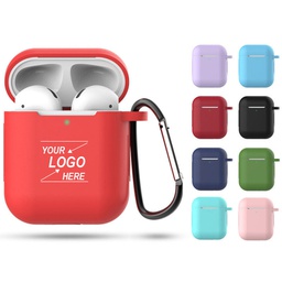 Ultra-Thin Silicone Wireless Earphones Case With Carabiner