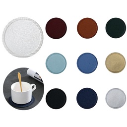 PU Round cup coaster /PU Leather Coaster