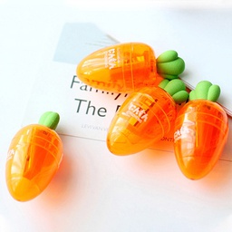 Carrot Shaped Pencil Sharpener with Eraser