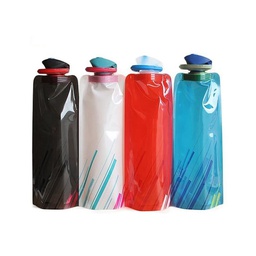 Portable Sports Plastic Water Bag / Folding Water Bottle bag