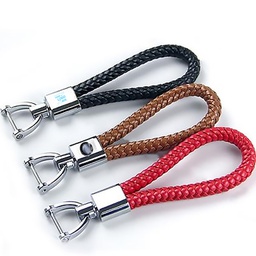PU Weave Leather Key Ring / Faux Leather Keychain