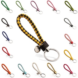 Braided Leather Weave Straps Key Chain/PU Leather Weave Ring