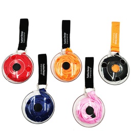 Folding telescopic small disc shopping bag